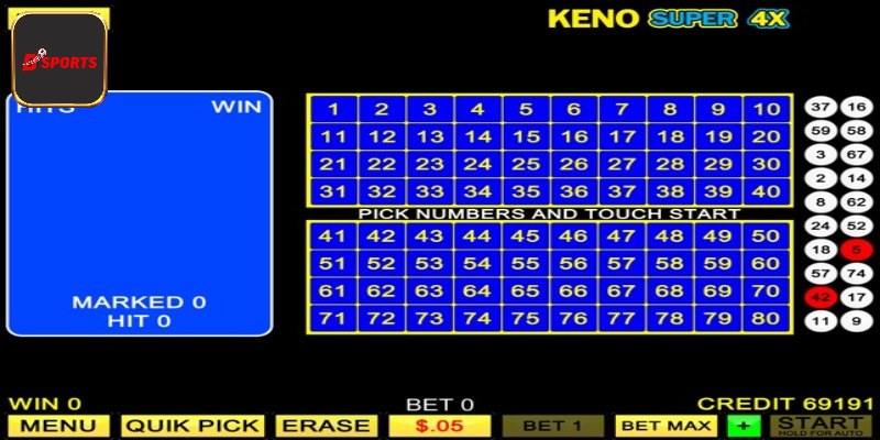 Bí kíp chọn số Keno Bsport cho newbie