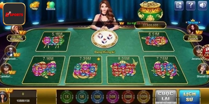 Dụng cụ trong bầu cua online