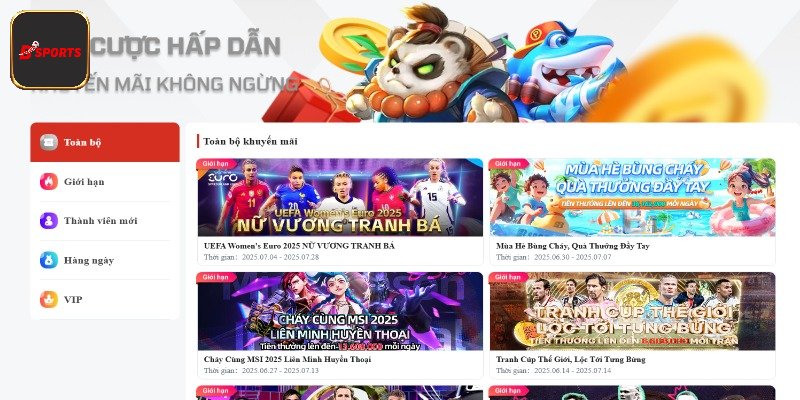 Tổng quan sơ lược về khuyến mãi Bsport